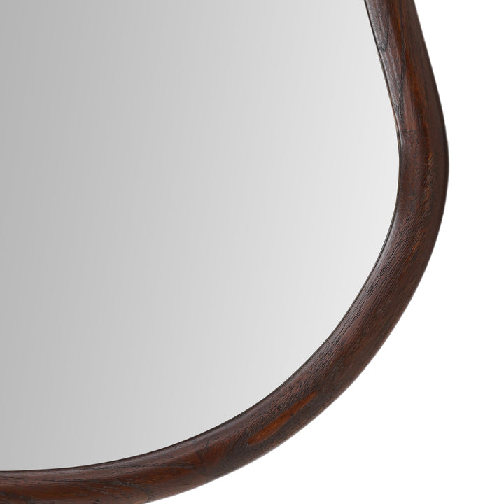 Timeless Reflection: Warm-toned Brown Wall Mirror