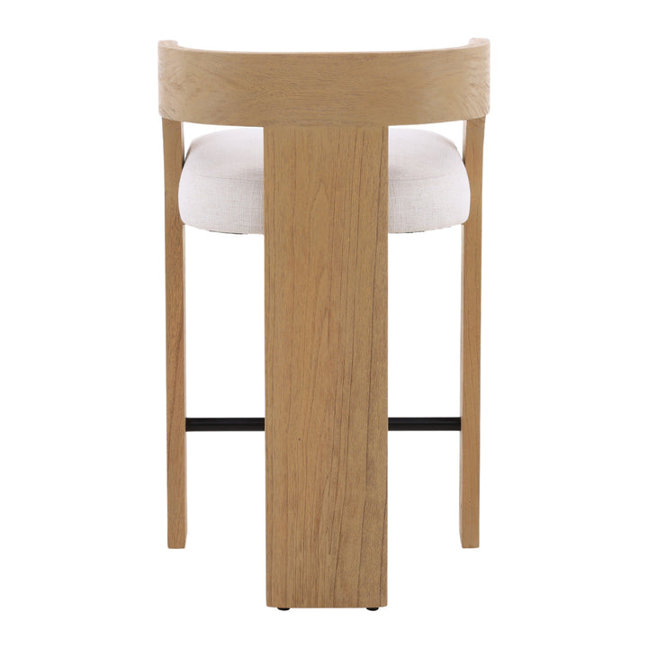 Modern Vintage Charm Stool in Cream Hue