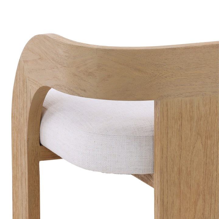 Modern Vintage Charm Stool in Cream Hue