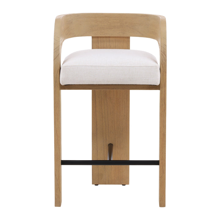 Modern Vintage Charm Stool in Cream Hue