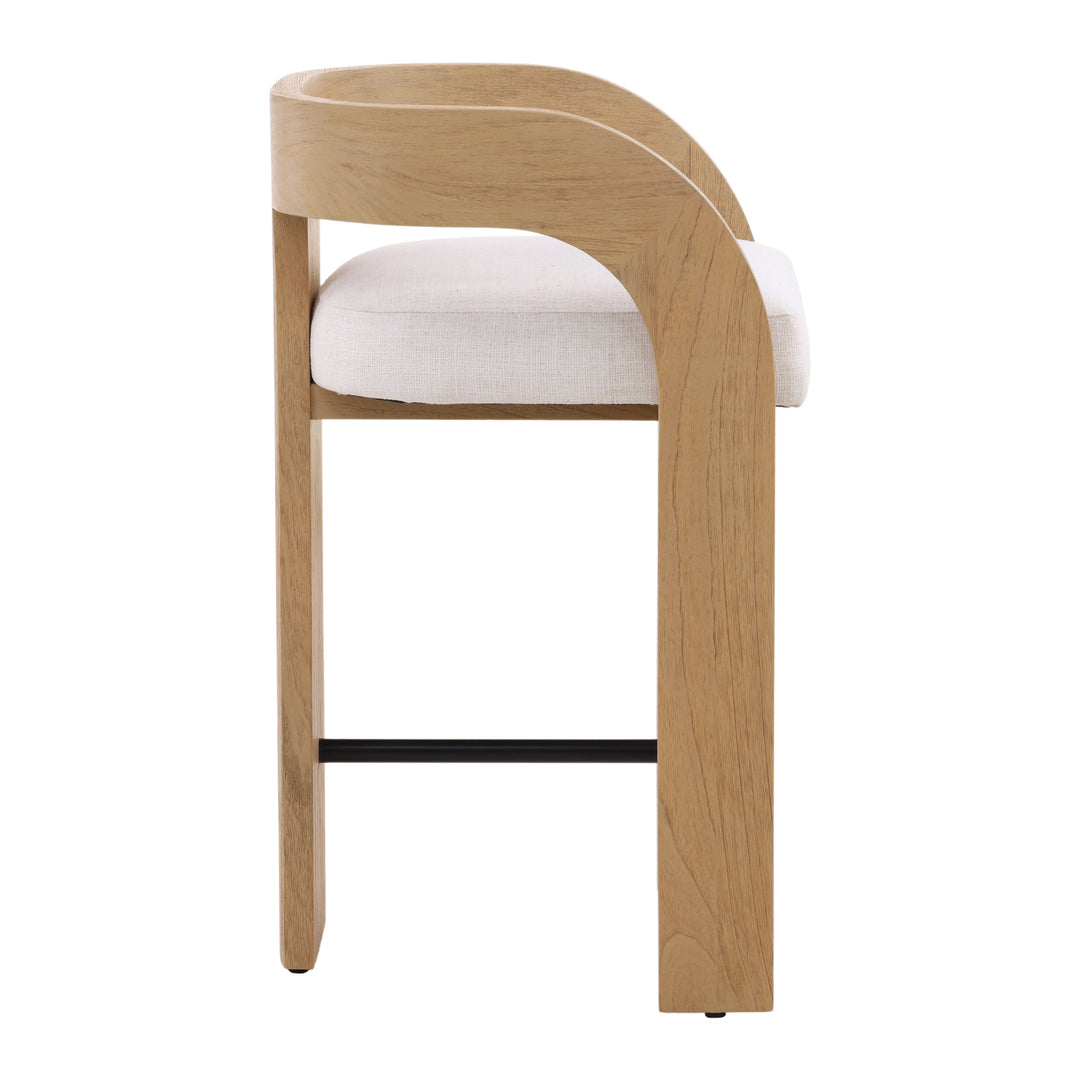 Modern Vintage Charm Stool in Cream Hue