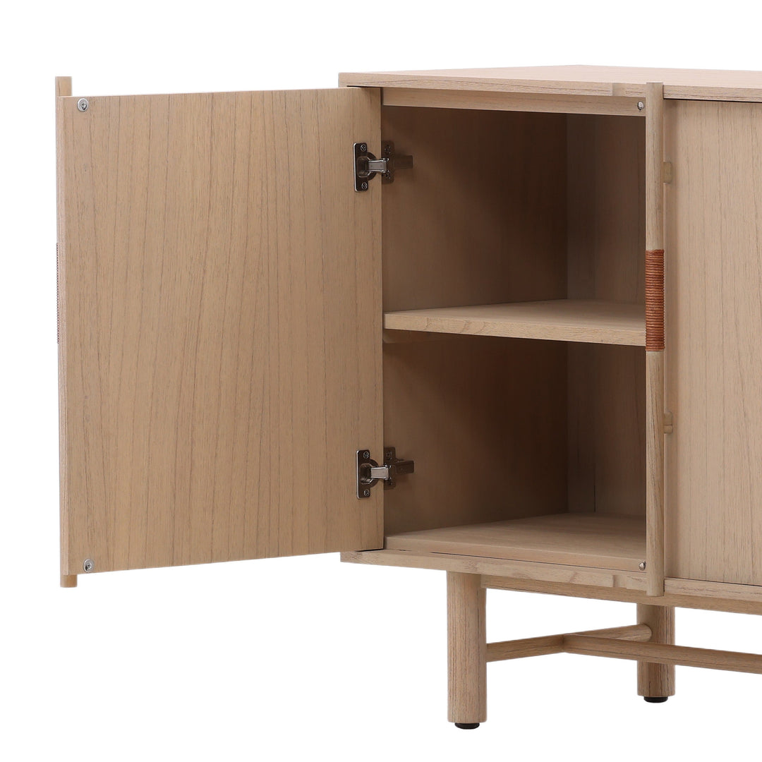 Elegant Solstice Serving Console - Natural Finish