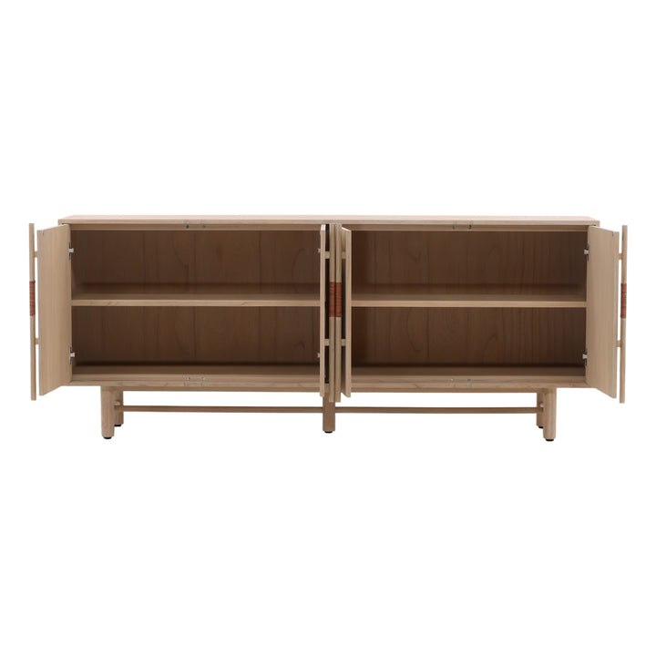 Elegant Solstice Serving Console - Natural Finish