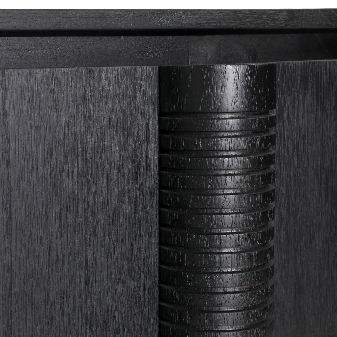 Sleek Midnight Sliding Sideboard
