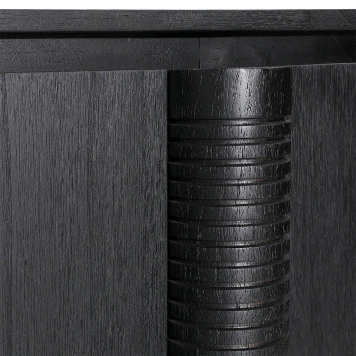Sleek Midnight Sliding Sideboard
