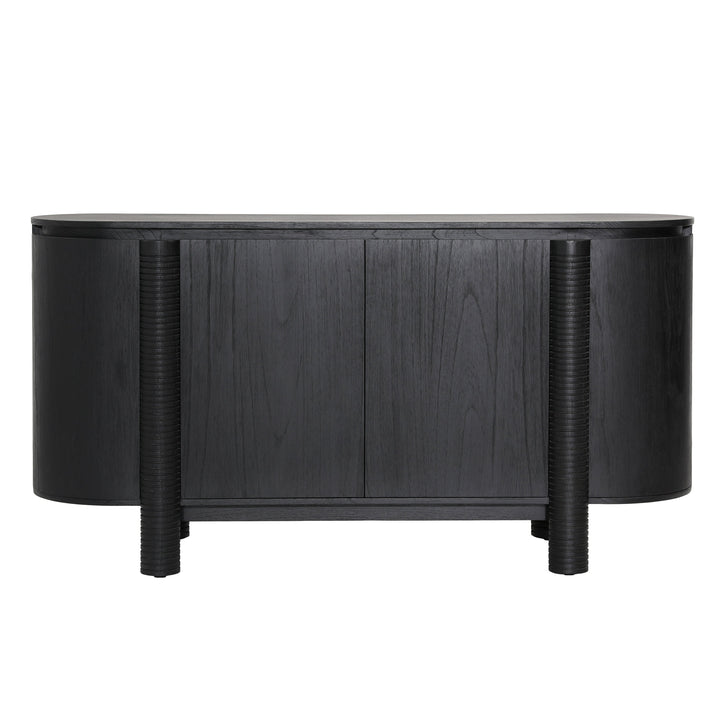 Sleek Midnight Sliding Sideboard