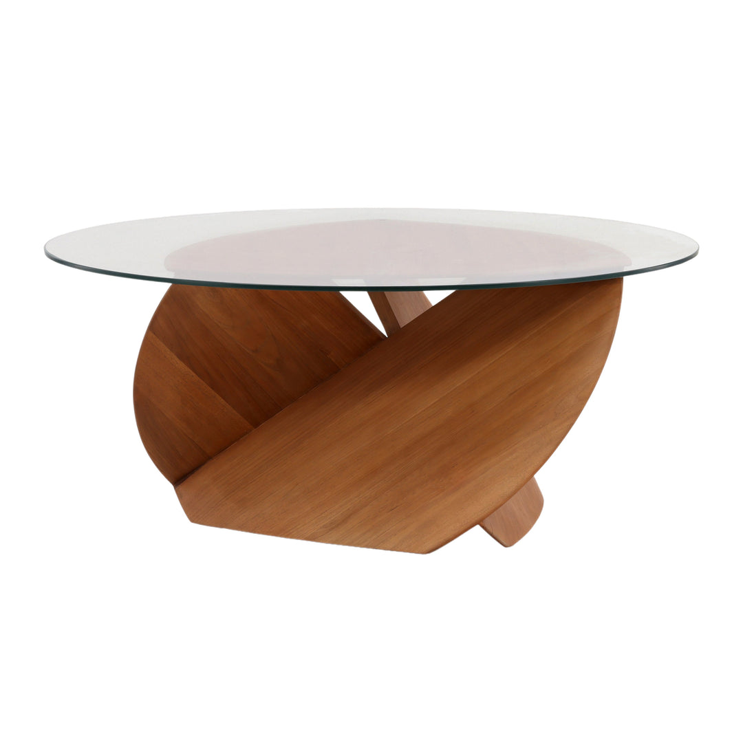 EcoChic Solid Wood Round Coffee Table