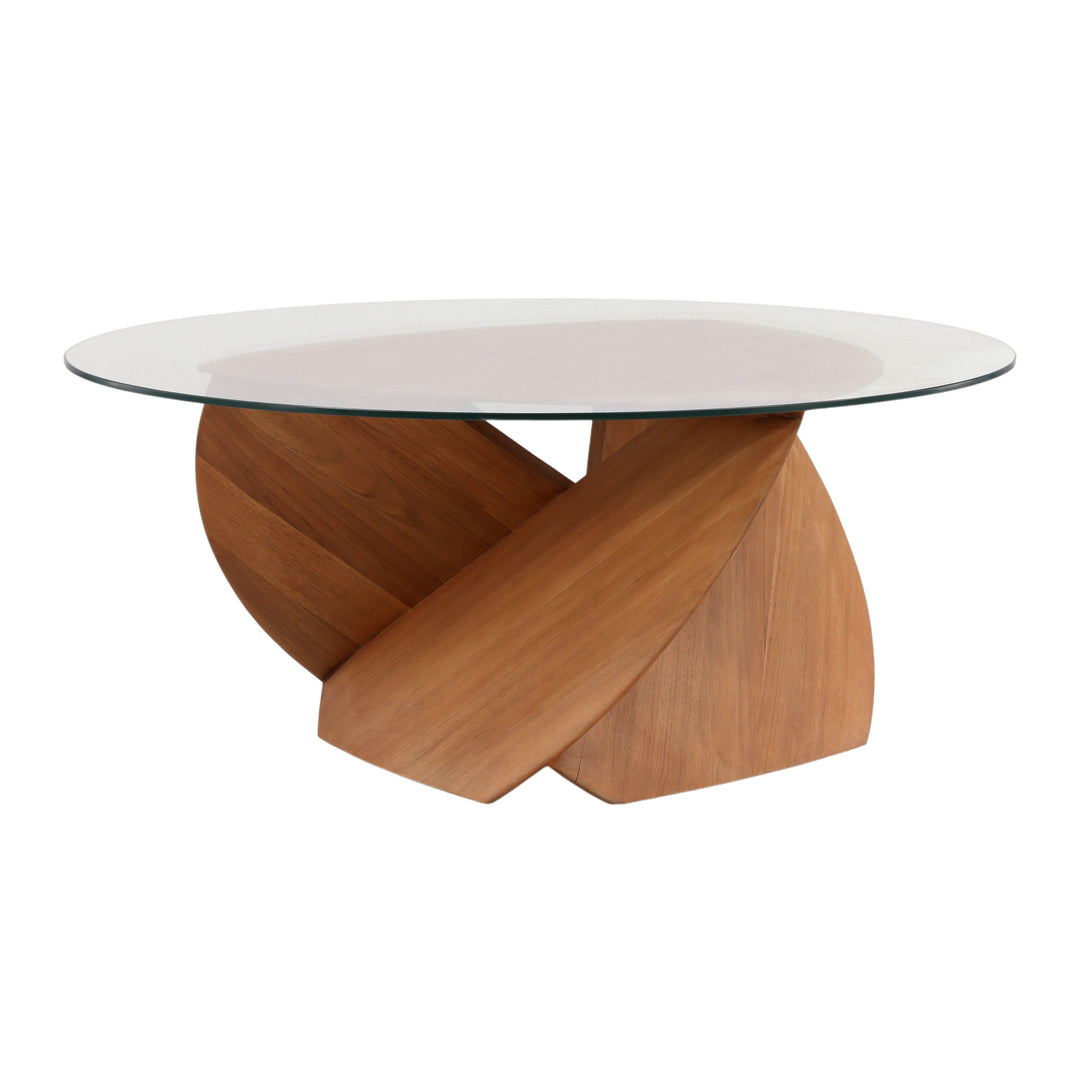 EcoChic Solid Wood Round Coffee Table