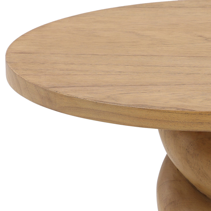 Timeless Artisanal Nature-Inspired Bamboo Accent Table