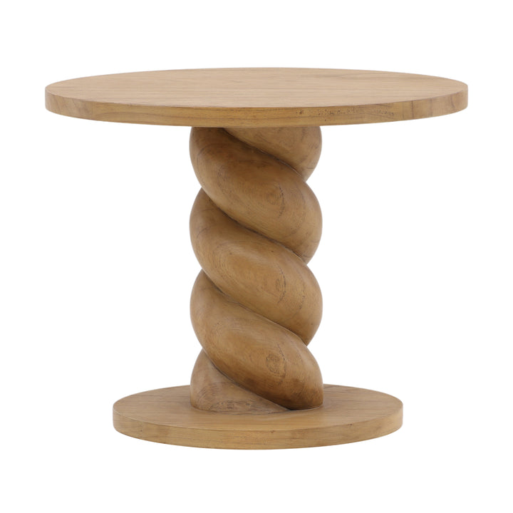 Timeless Artisanal Nature-Inspired Bamboo Accent Table