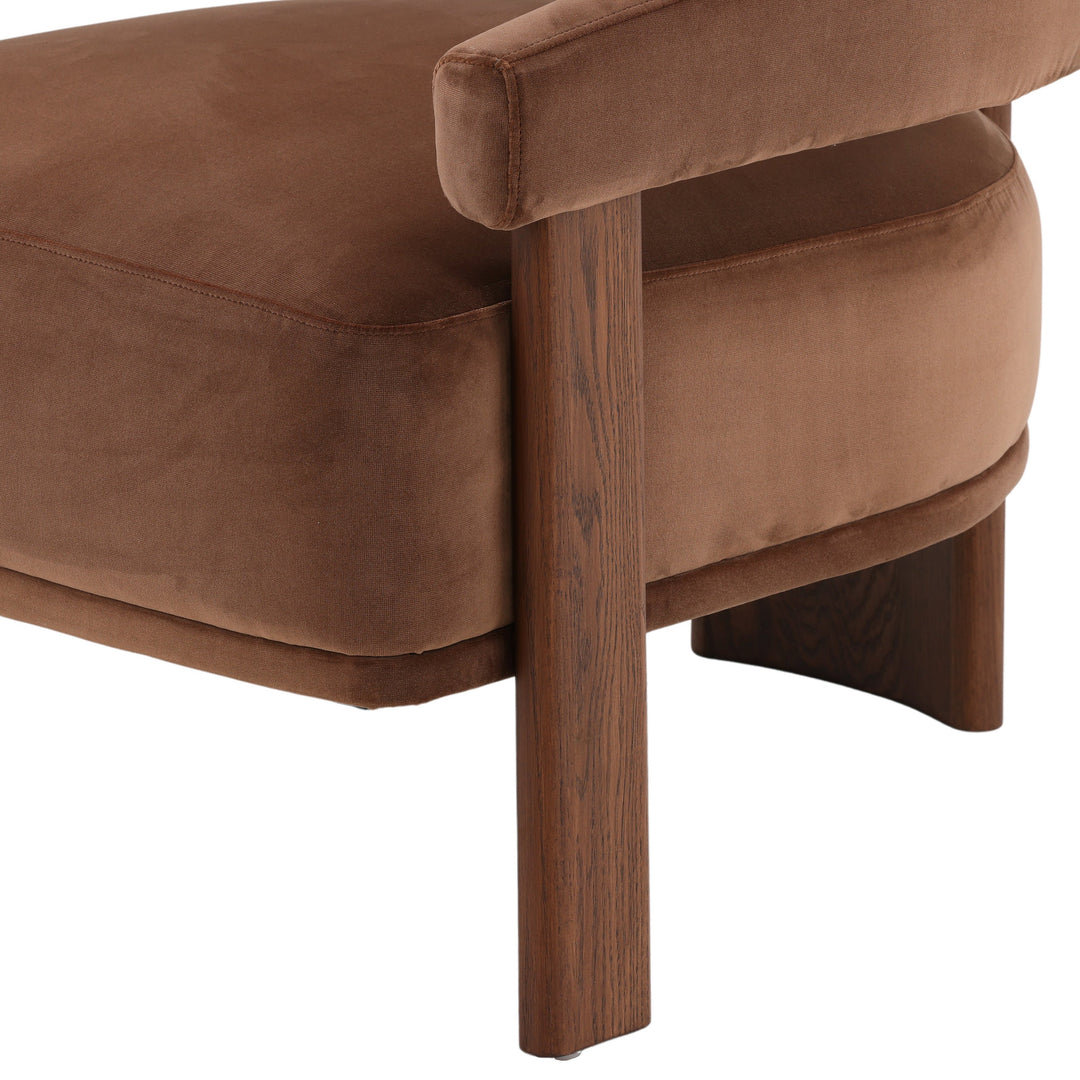 Breezy Woven Delight - Vibrant Brown Accent Chair