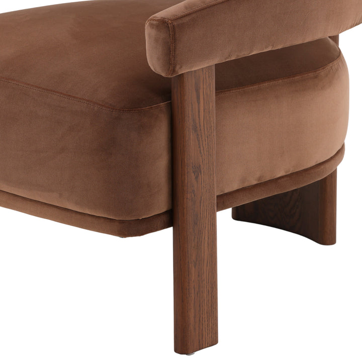 Breezy Woven Delight - Vibrant Brown Accent Chair
