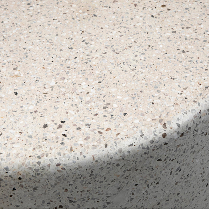 EcoCharm Terrain Café Table - Handcrafted, Naturally Variable Terrazzo Finish