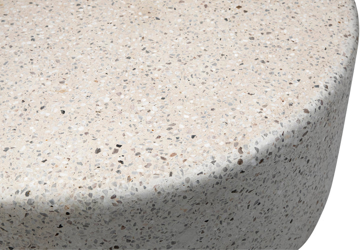EcoCharm Terrain Café Table - Handcrafted, Naturally Variable Terrazzo Finish