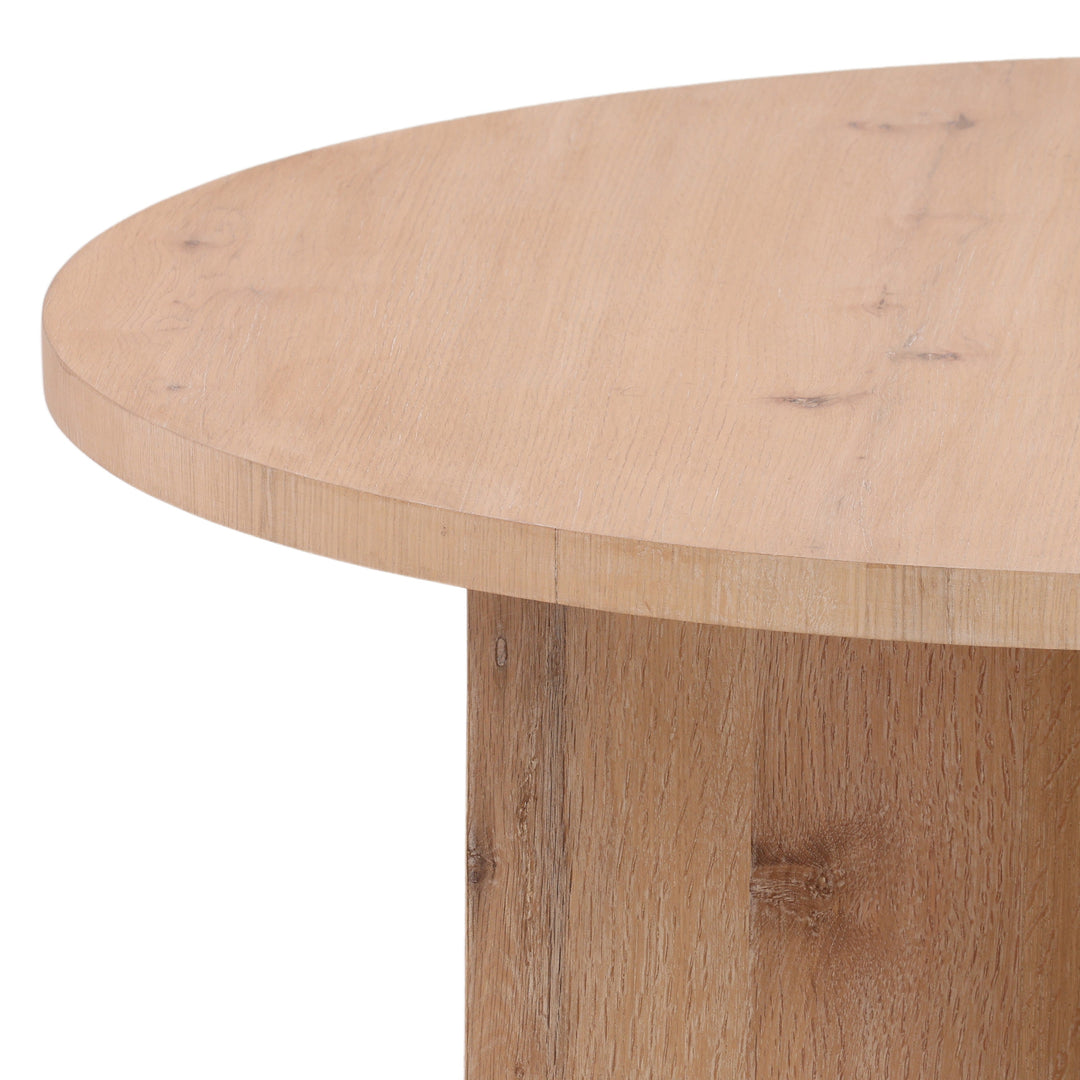 Sunlit Solace Natural Wood Coffee Table Lamp