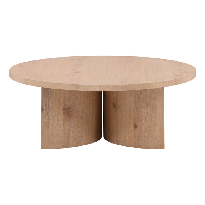 Sunlit Solace Natural Wood Coffee Table Lamp