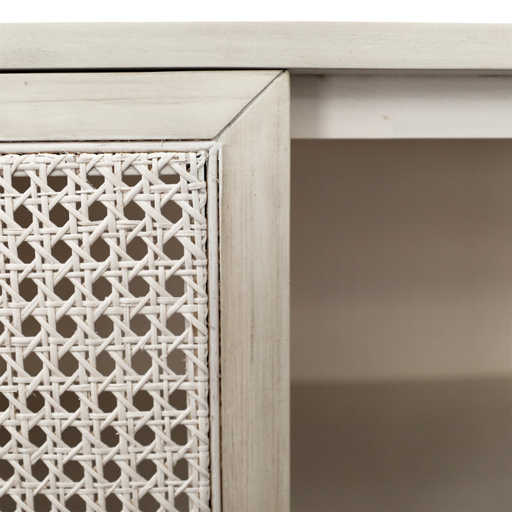 Modern Coastal White-Washed Sideboard