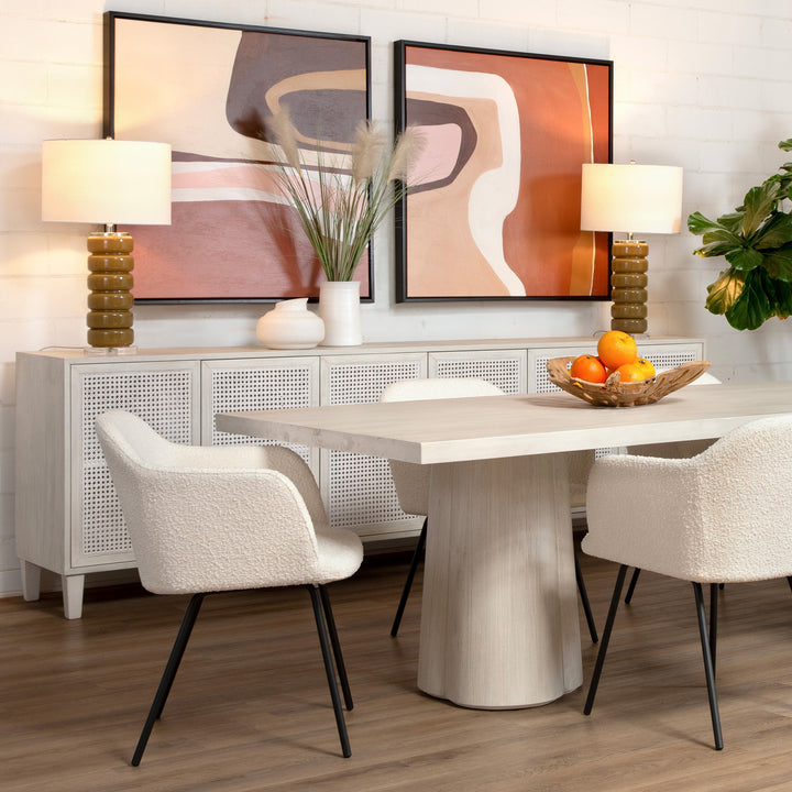 Modern Coastal White-Washed Sideboard