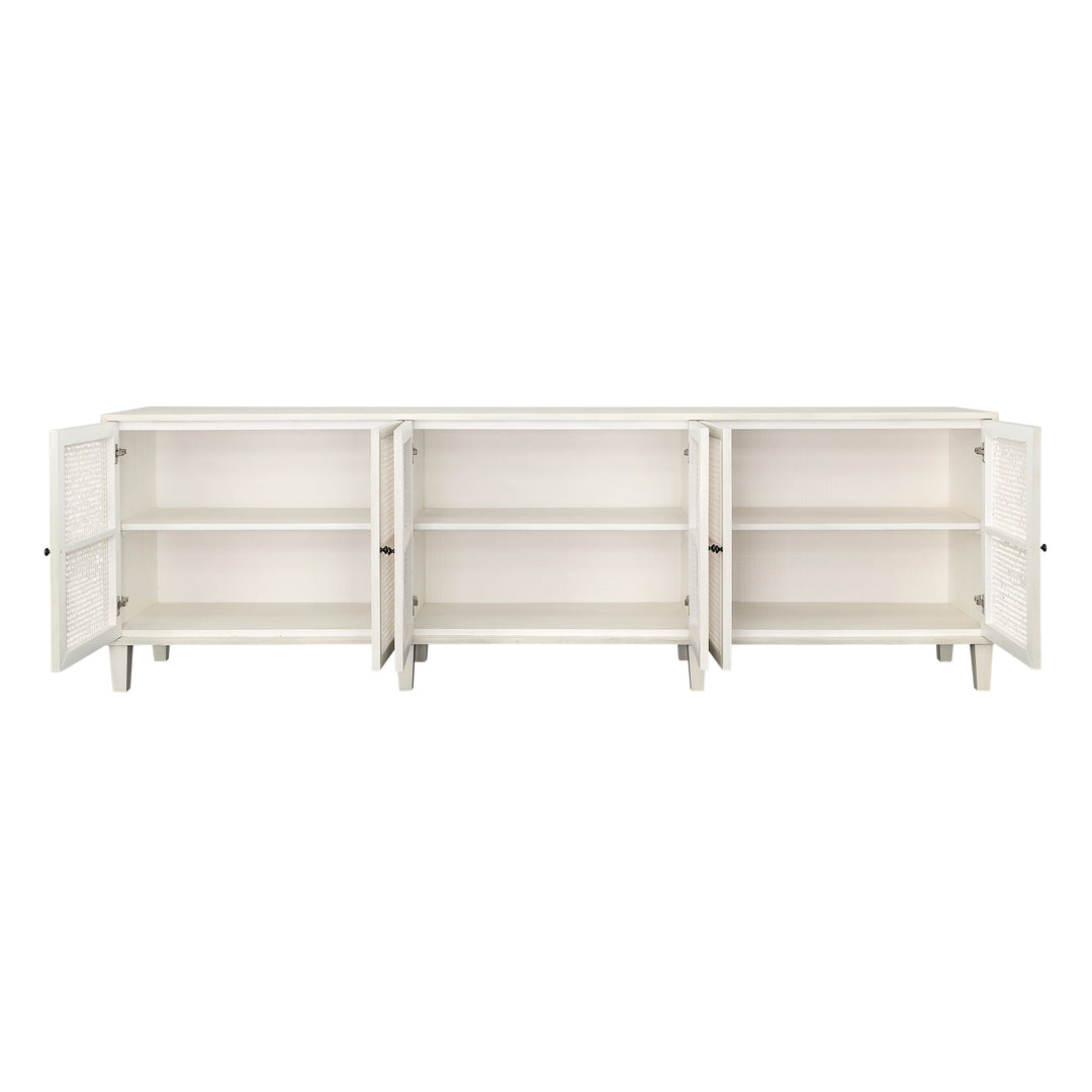 Modern Coastal White-Washed Sideboard