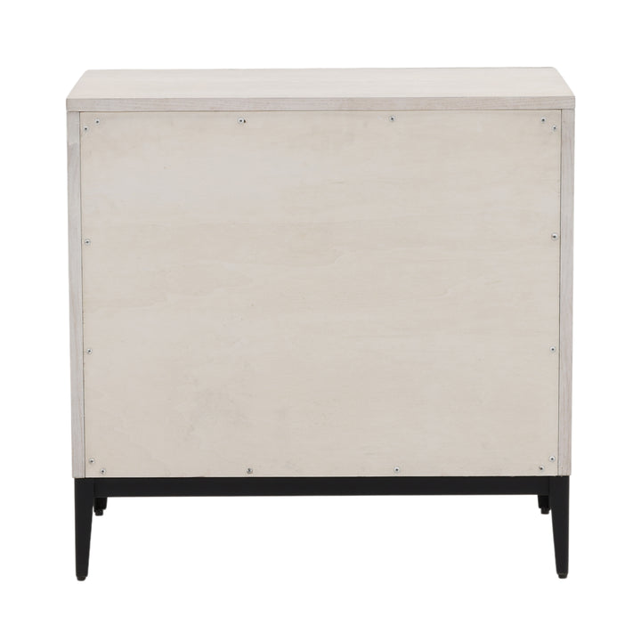 Lunar Lantern: Sleek Light Grey Nightstand