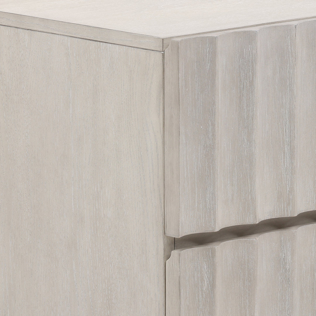 Lunar Lantern: Sleek Light Grey Nightstand