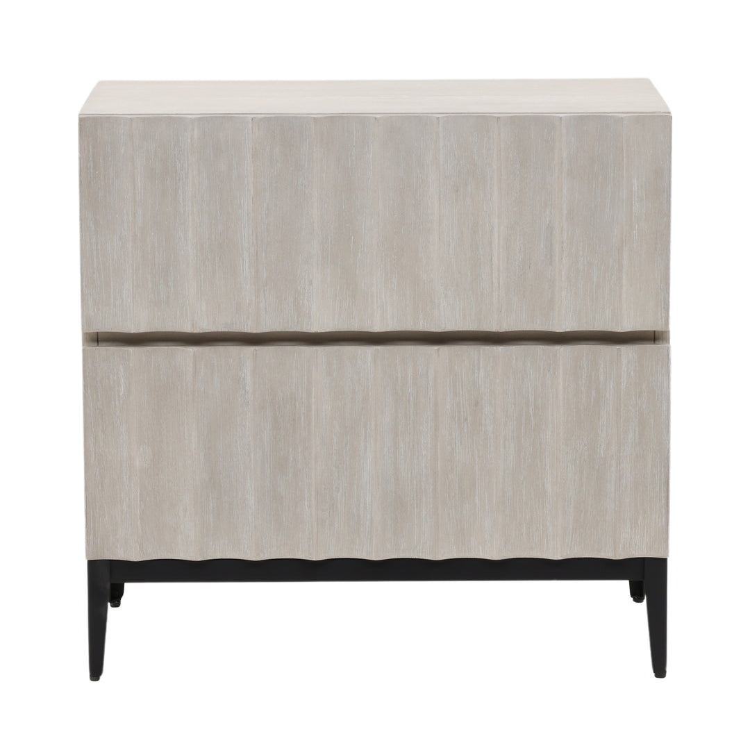 Lunar Lantern: Sleek Light Grey Nightstand