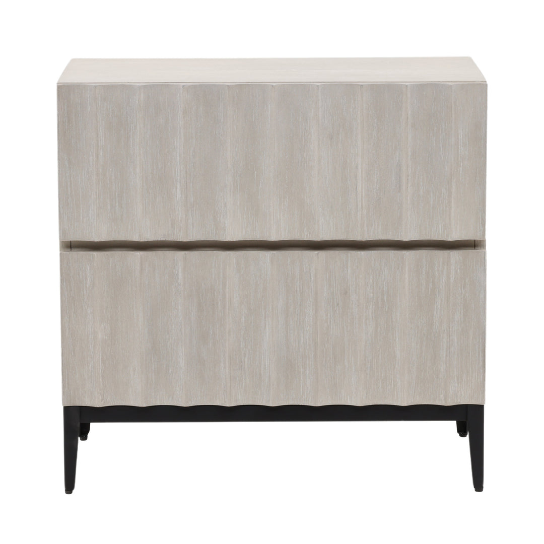 Lunar Lantern: Sleek Light Grey Nightstand