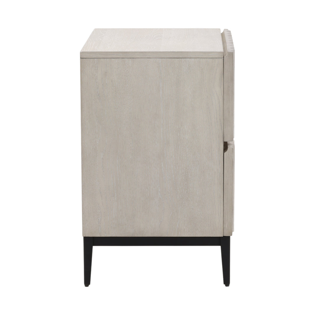 Lunar Lantern: Sleek Light Grey Nightstand