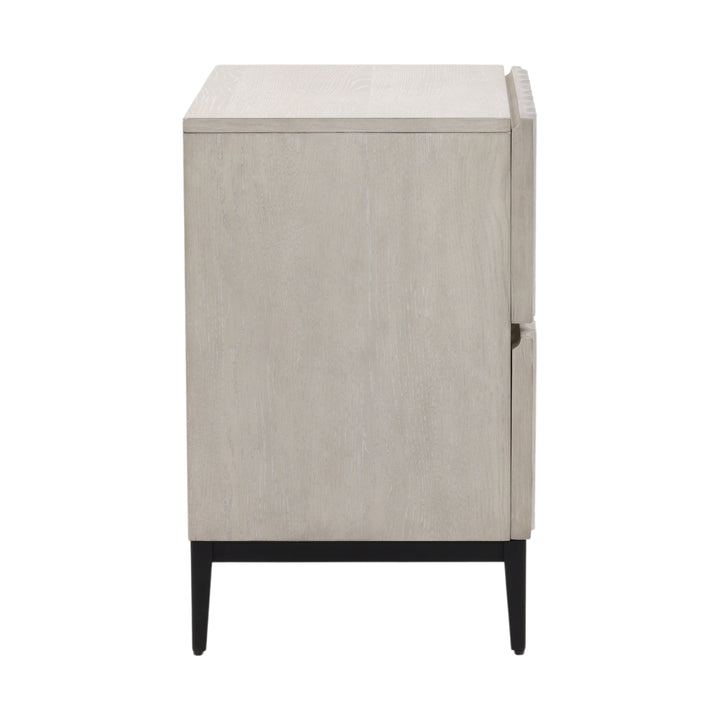 Lunar Lantern: Sleek Light Grey Nightstand