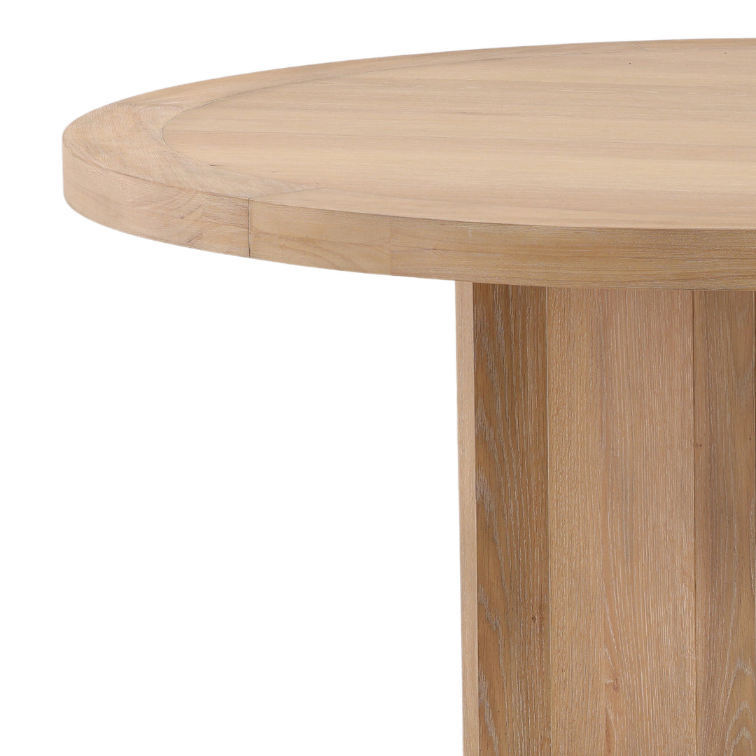 Artisanal Solstice Gathering Table in Aged Wood