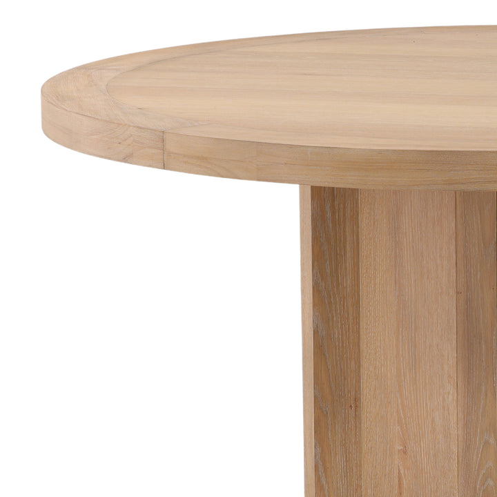Artisanal Solstice Gathering Table in Aged Wood
