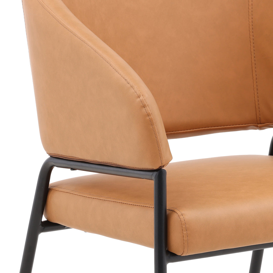 Bistro Duo Rustic Camel-Toned Dining Chairs