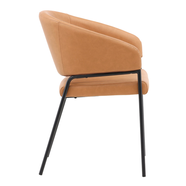 Bistro Duo Rustic Camel-Toned Dining Chairs