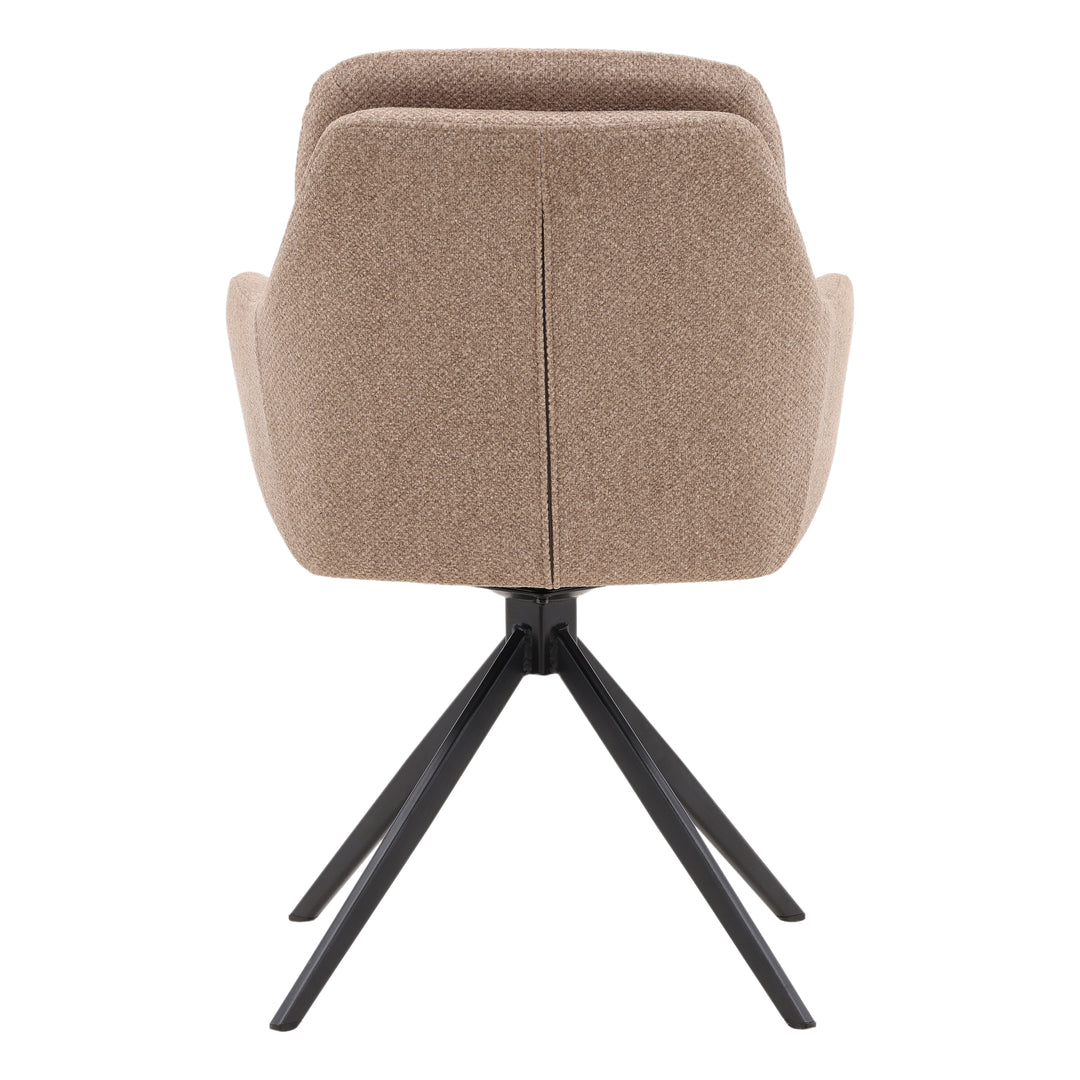 Sleek Breeze Dual-Rotating Dining Duo in Sand