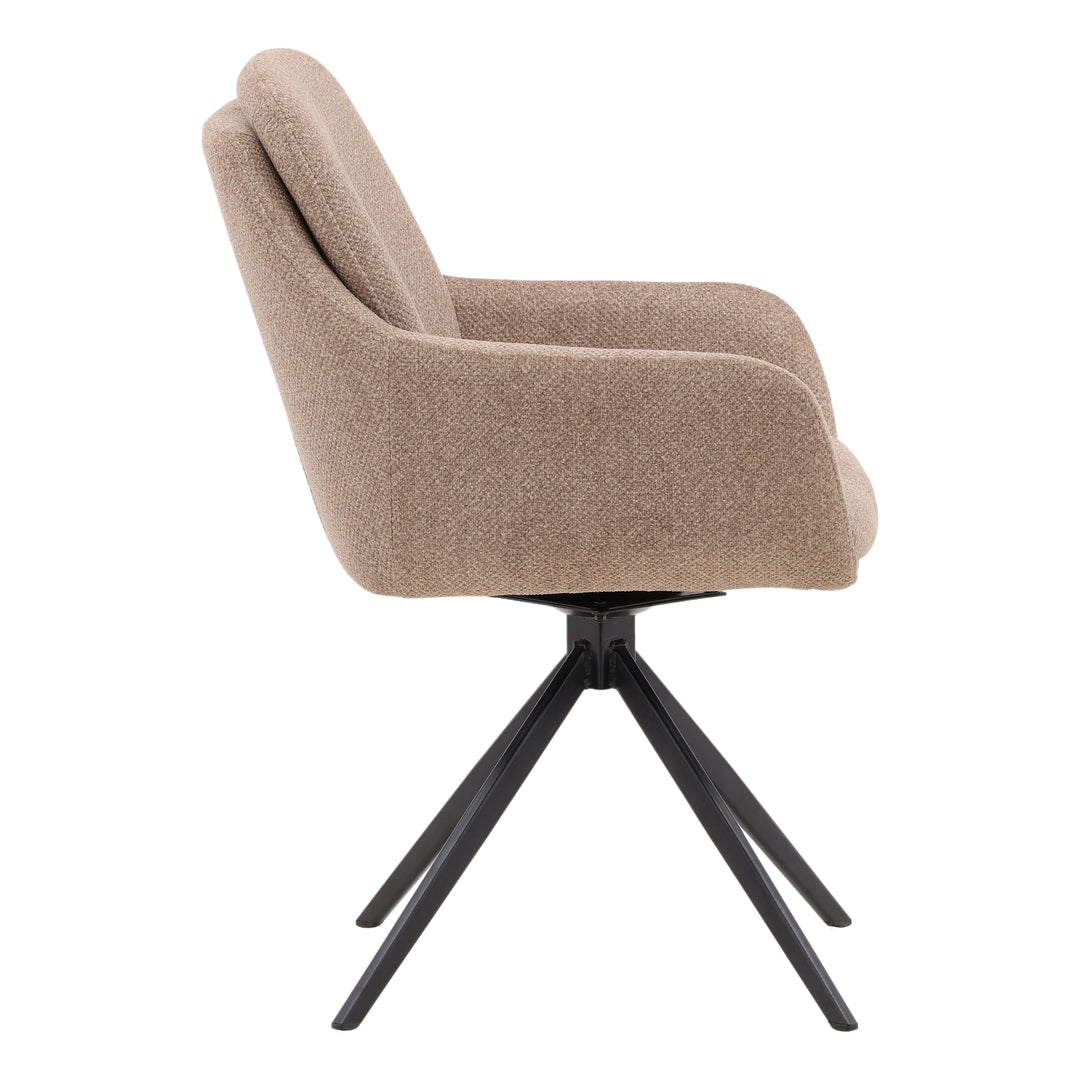 Sleek Breeze Dual-Rotating Dining Duo in Sand