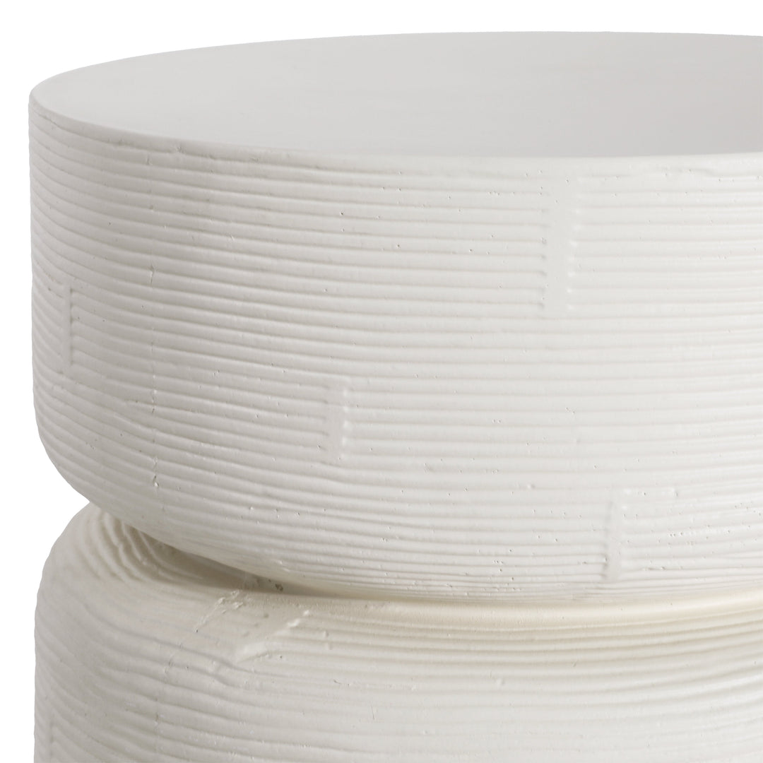 Modern Minimalist Cube Table in Pure White