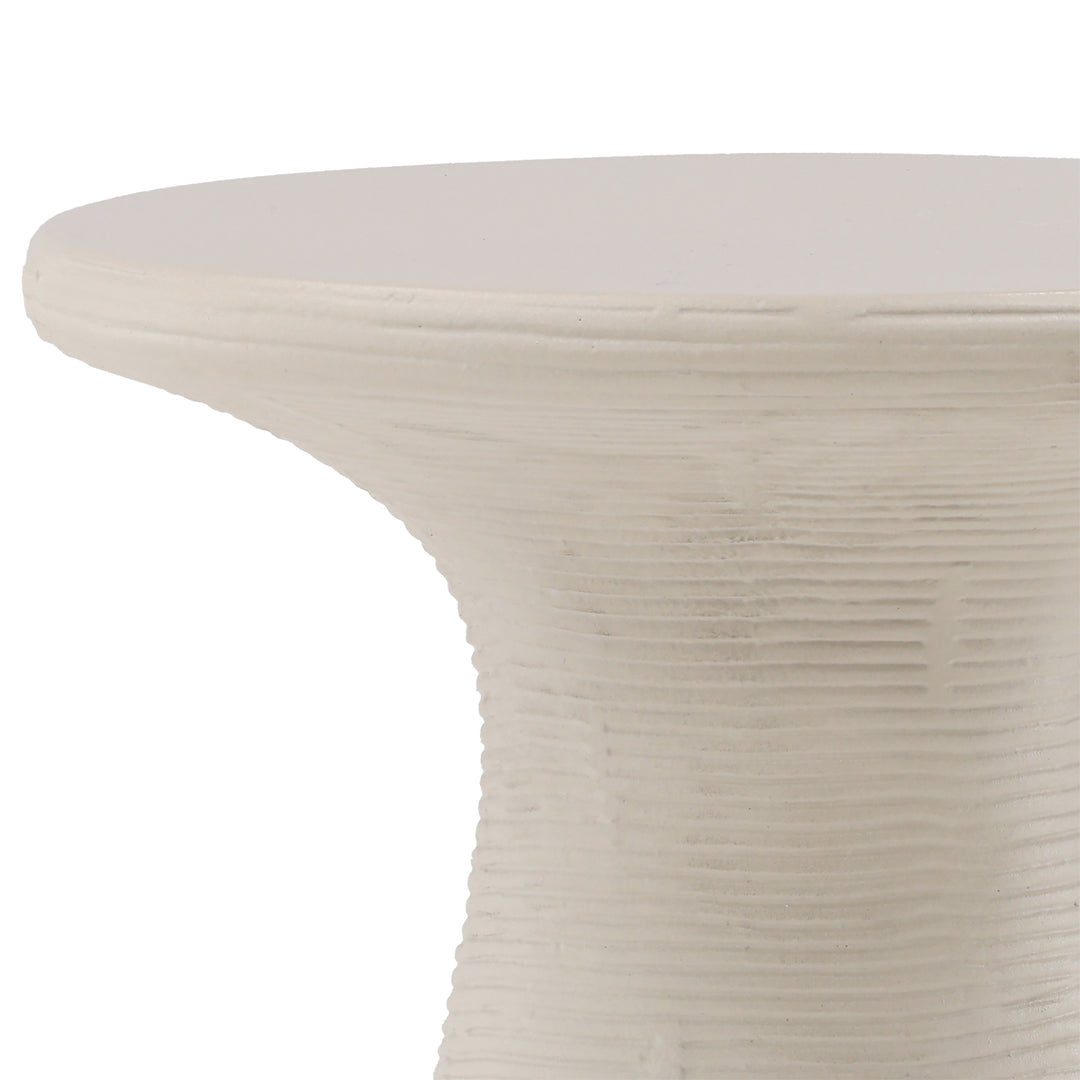 Modern Minimalist Cube Side Table in Crisp White