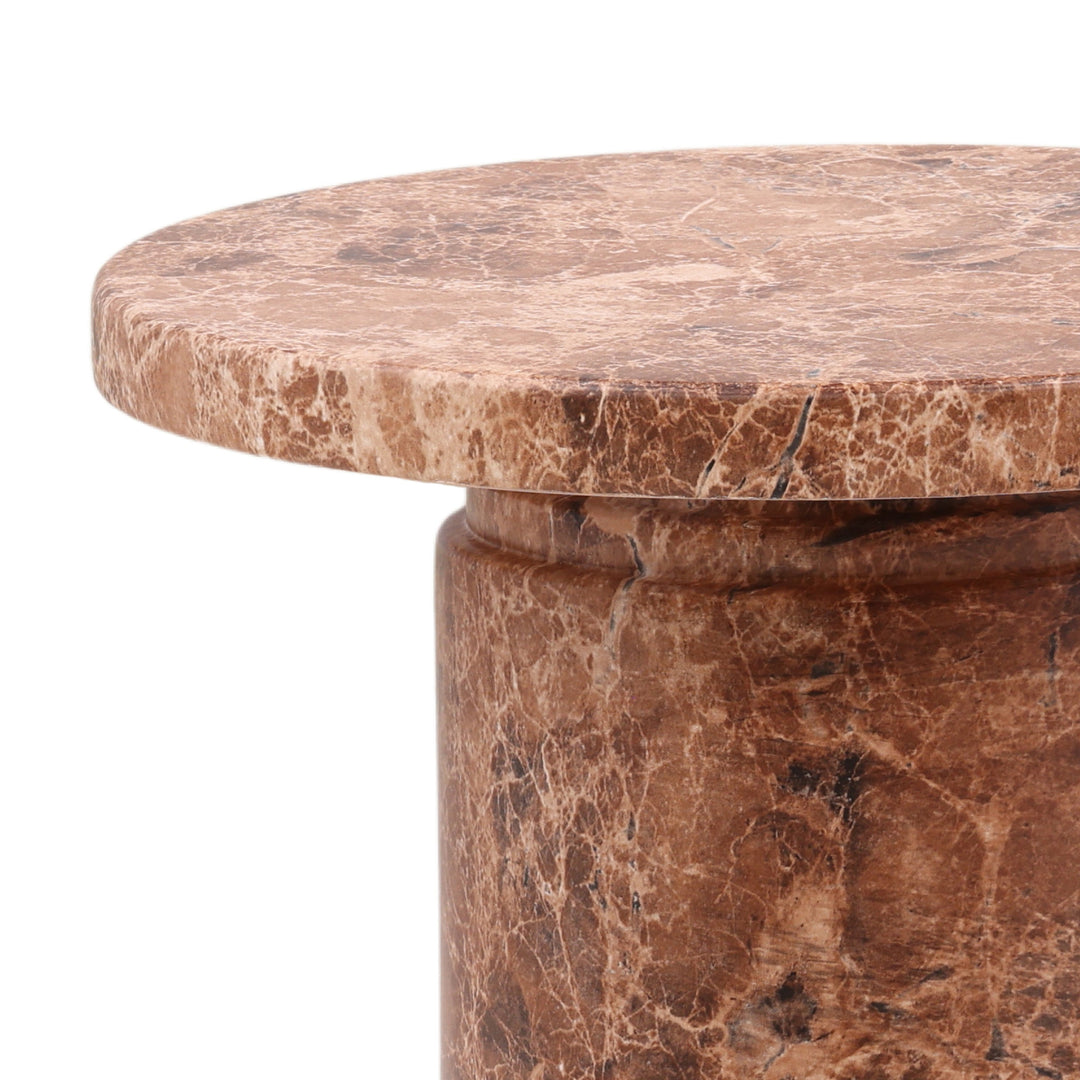 Unique Brown Artisan End Table