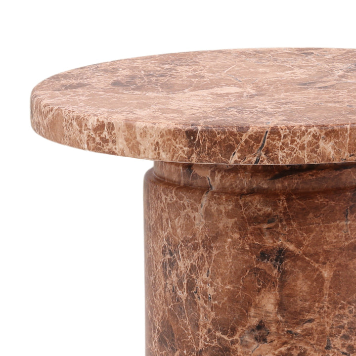 Unique Brown Artisan End Table