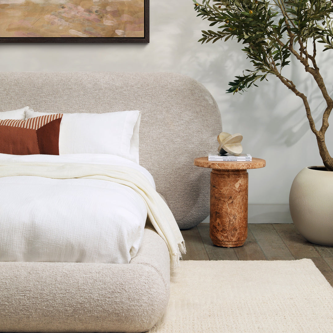 Unique Brown Artisan End Table