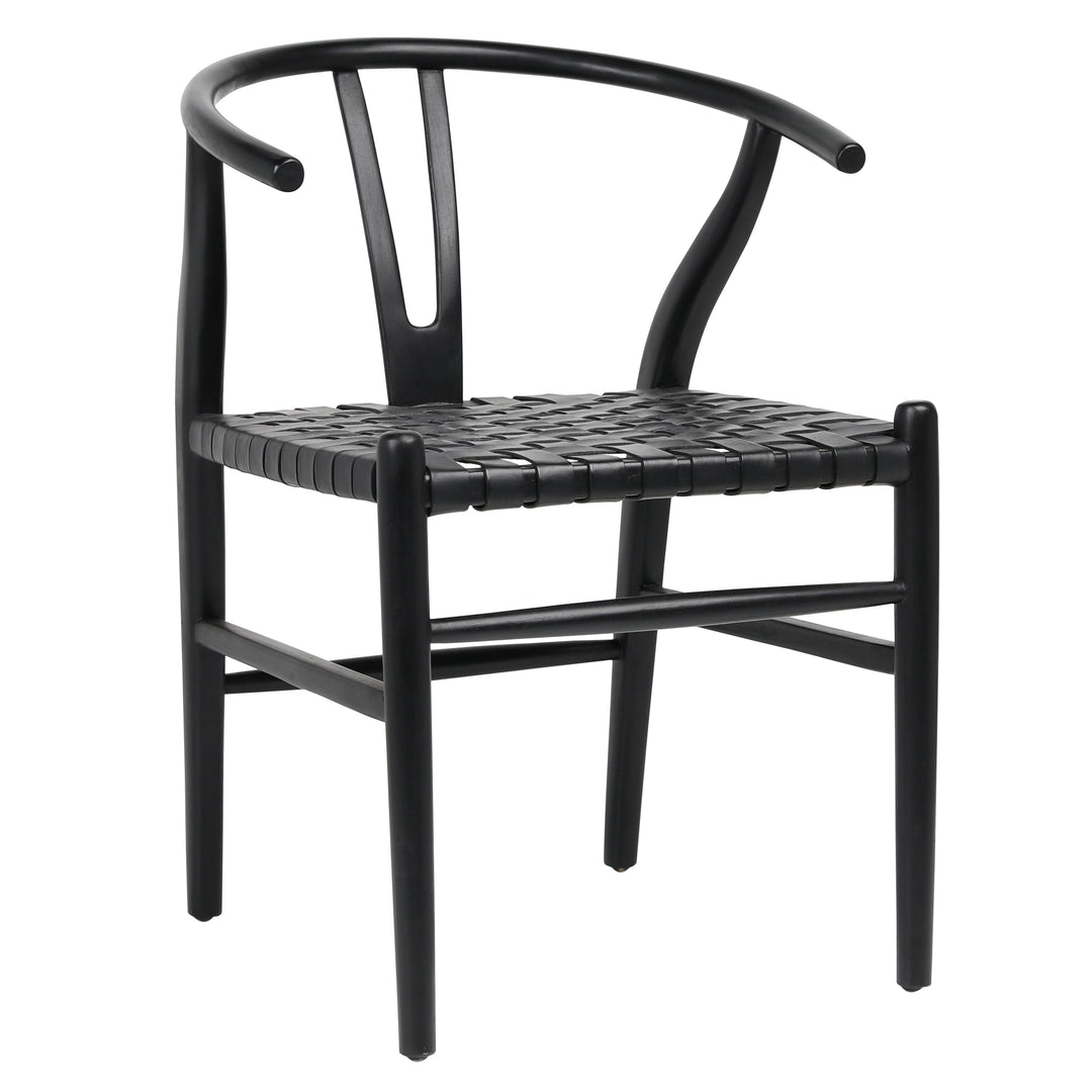 Elegant Sable Gathering Seat in Matte Black