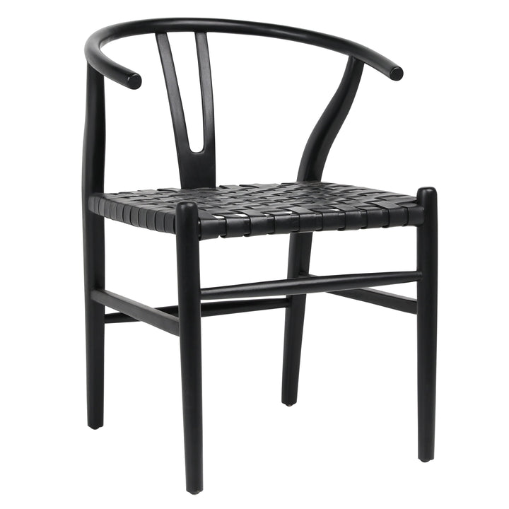 Elegant Sable Gathering Seat in Matte Black