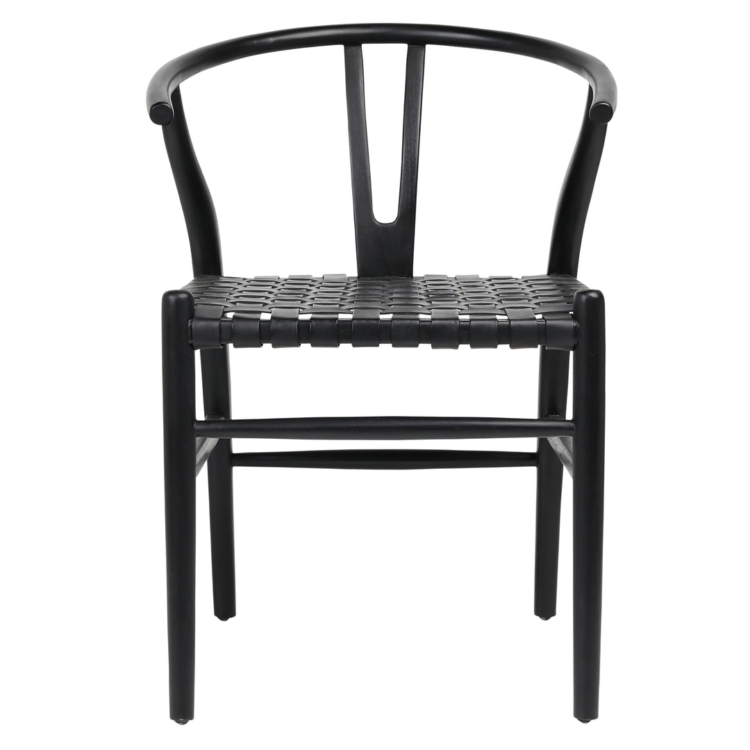 Elegant Sable Gathering Seat in Matte Black