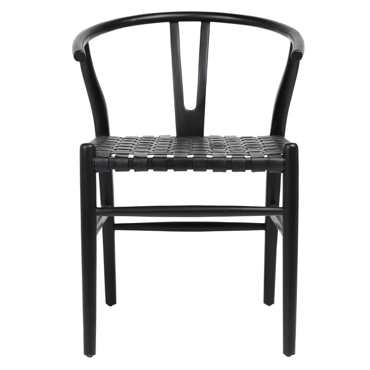 Elegant Sable Gathering Seat in Matte Black
