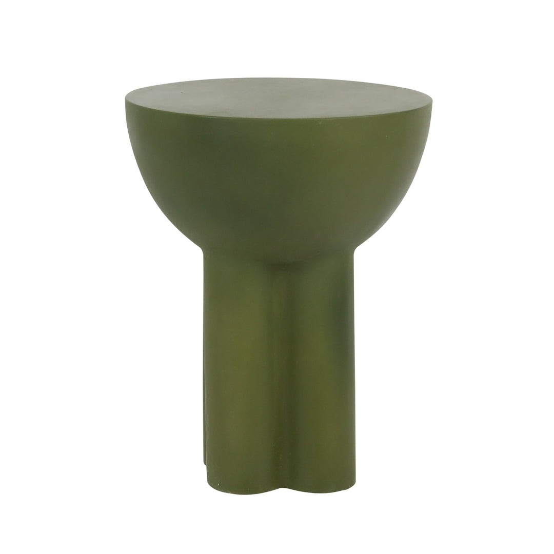 Savvy Stone-Resembling Olive Side Table