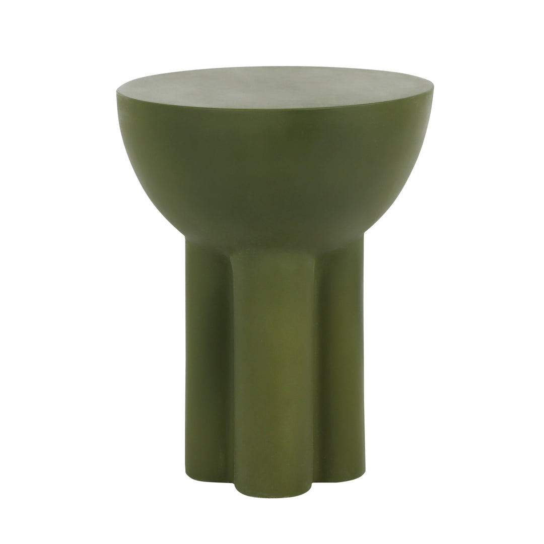 Savvy Stone-Resembling Olive Side Table