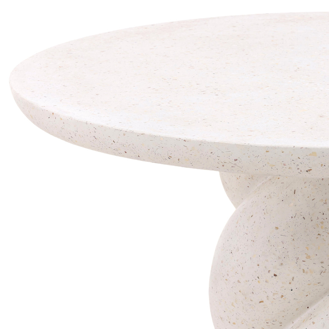Elegant Sunlit Terrace Table in Ivory