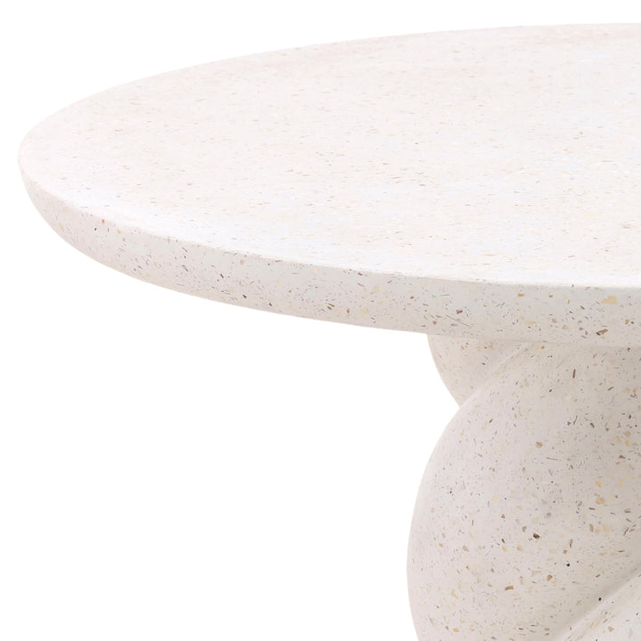 Elegant Sunlit Terrace Table in Ivory