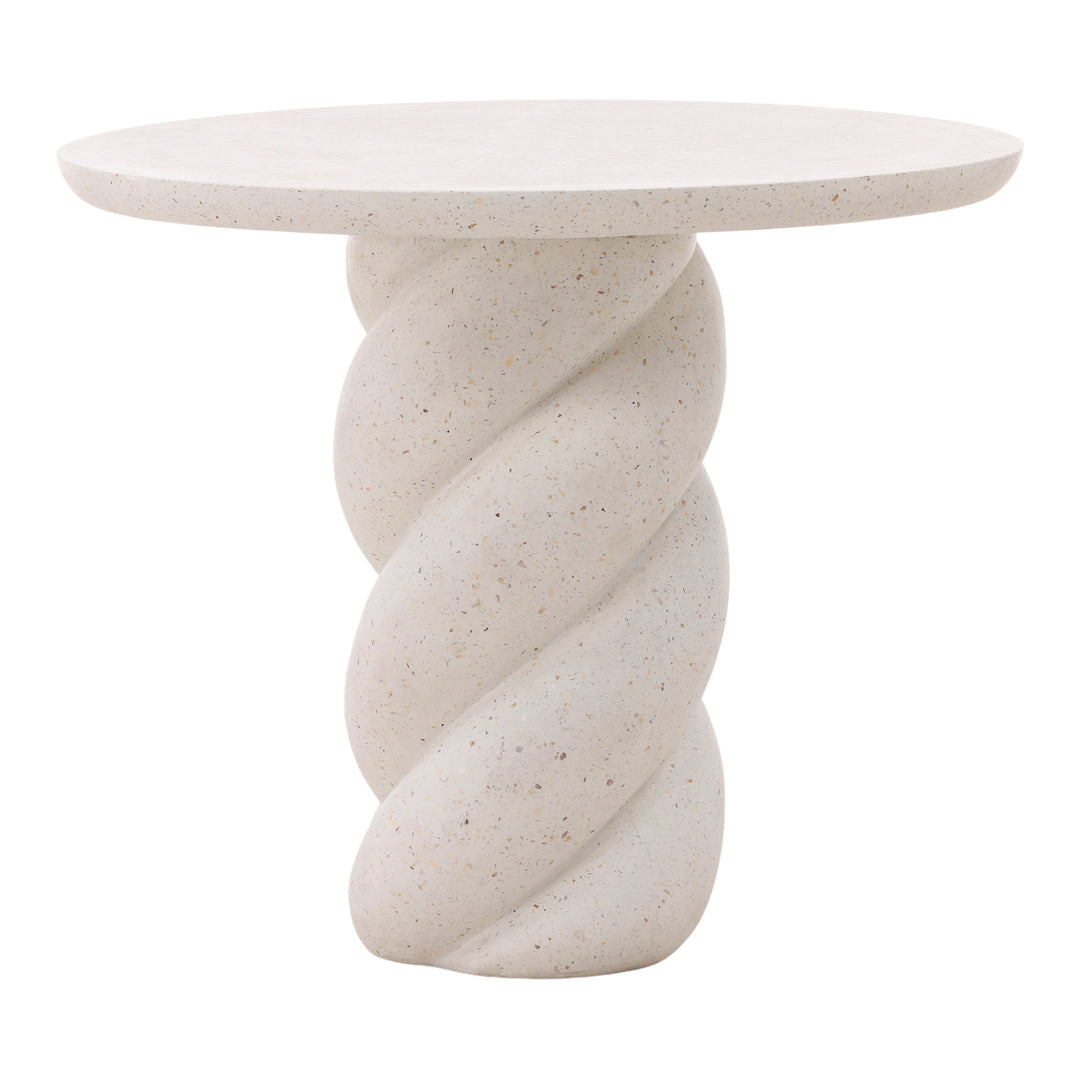 Elegant Sunlit Terrace Table in Ivory