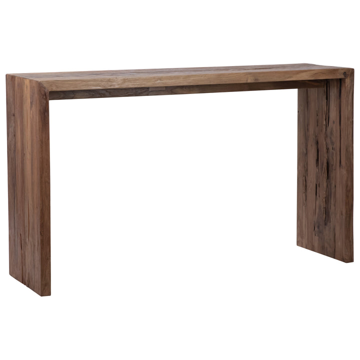 Modern Industrial Solid Wood Accent Table